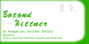 botond wittner business card